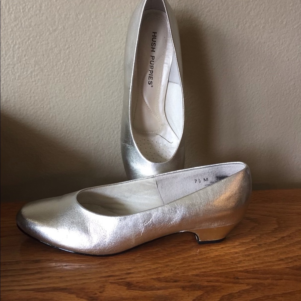 Silver Slip Ons
